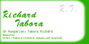 richard tabora business card
